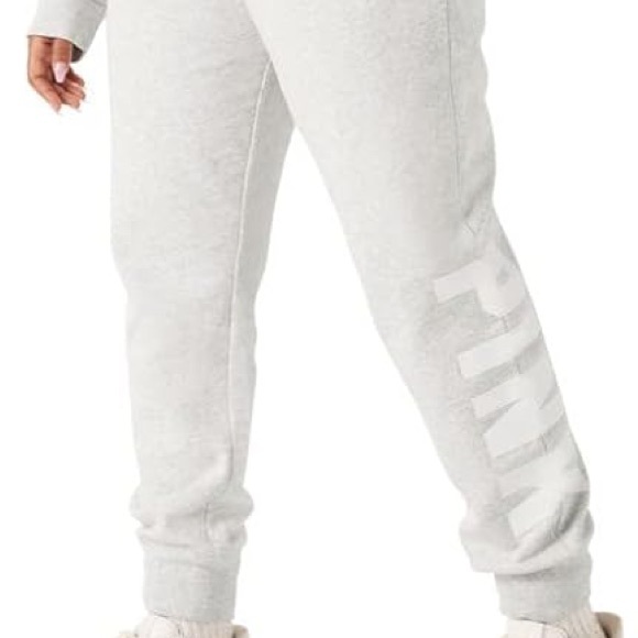 (A8) VICTORIA'S SECRET Pink Everyday Lounge Relaxed Joggers, Heather Grey, Sz M - Picture 3 of 12